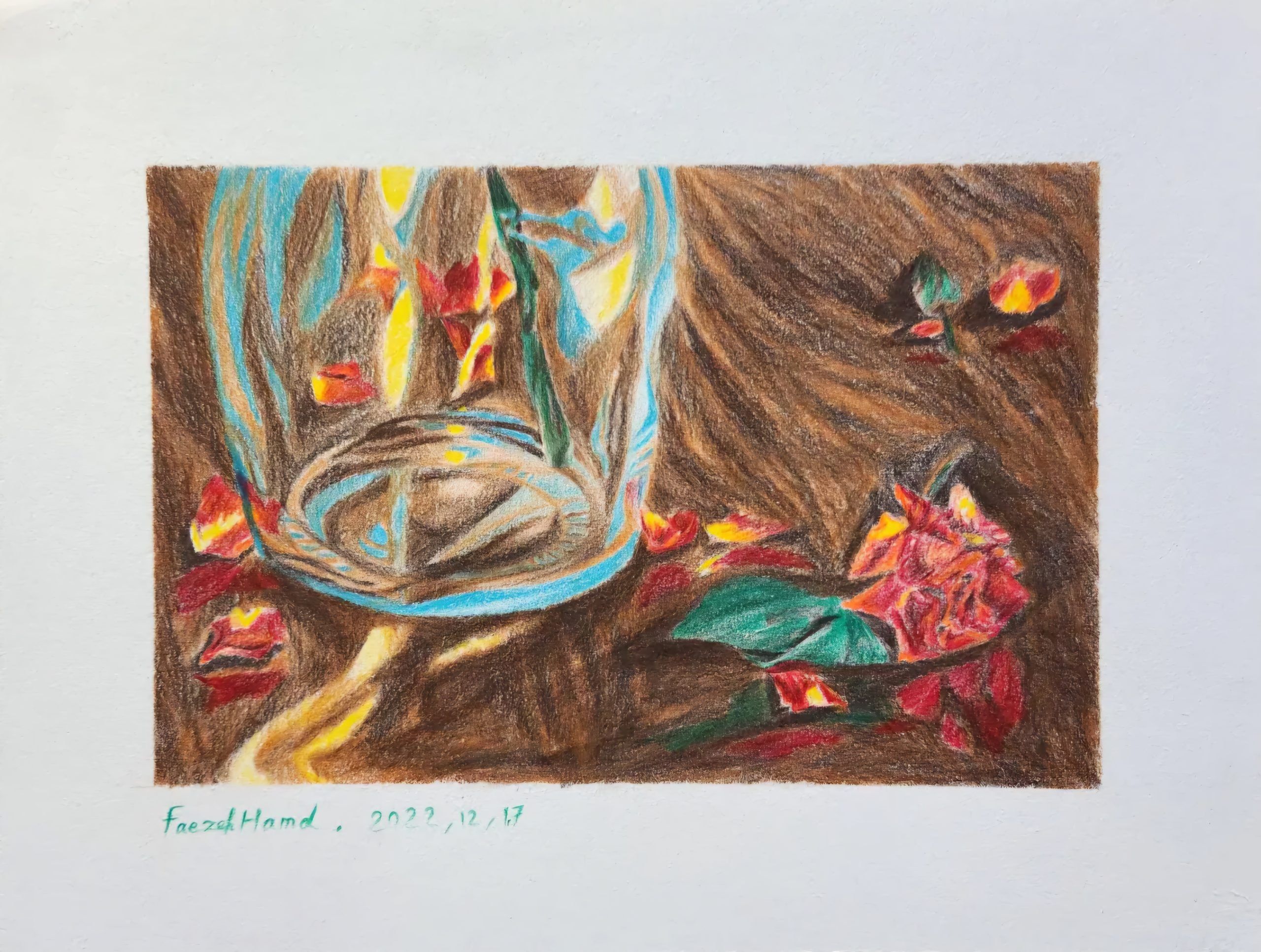 Untitled — Colored pencil on cardboard, 28 × 21 cm, 2022