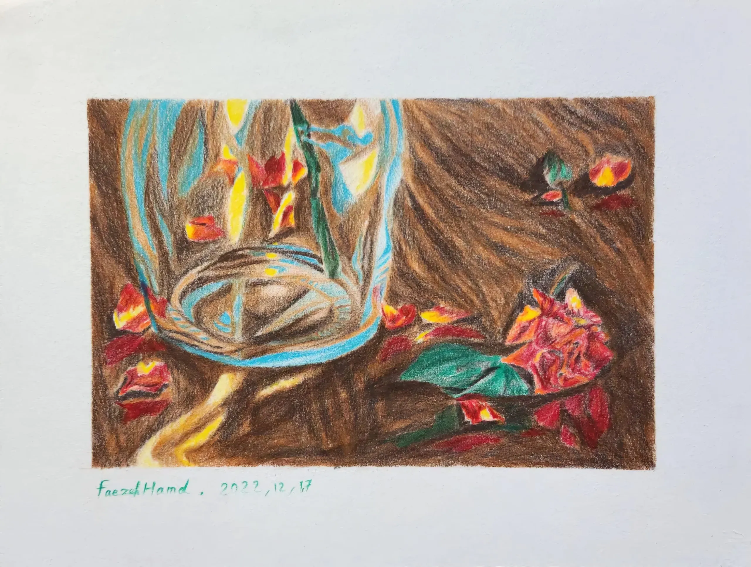 Untitled — Colored pencil on cardboard, 28 × 21 cm, 2022