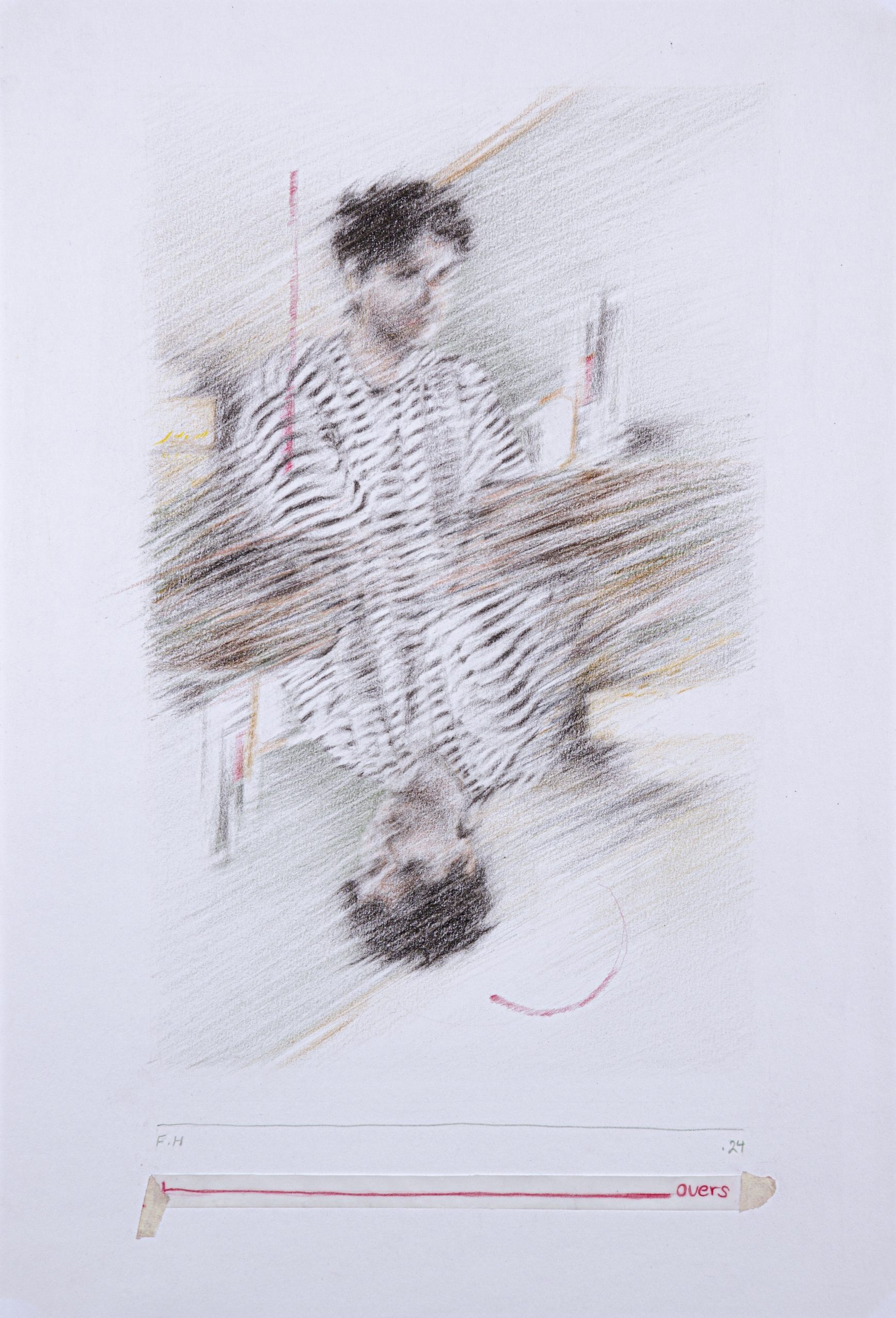 Lovers — Colored pencils on cardboard, 34.5 × 23.5 cm, 2024