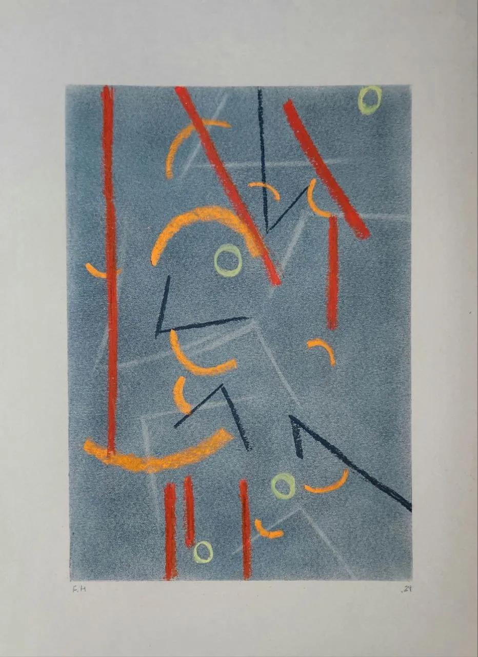 Untitled — Oil pastel and Colored pencil on cardboard, 35 × 25.5 cm, 2024